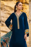 QN821-WINTER Velvet Embroidered printed duppatta Winter Collection