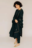 QN566-Winter 3PC Unstitched Embroidered Suit with Embroidered Shawll