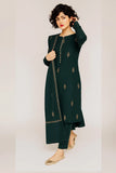 QN566-Winter 3PC Unstitched Embroidered Suit with Embroidered Shawll