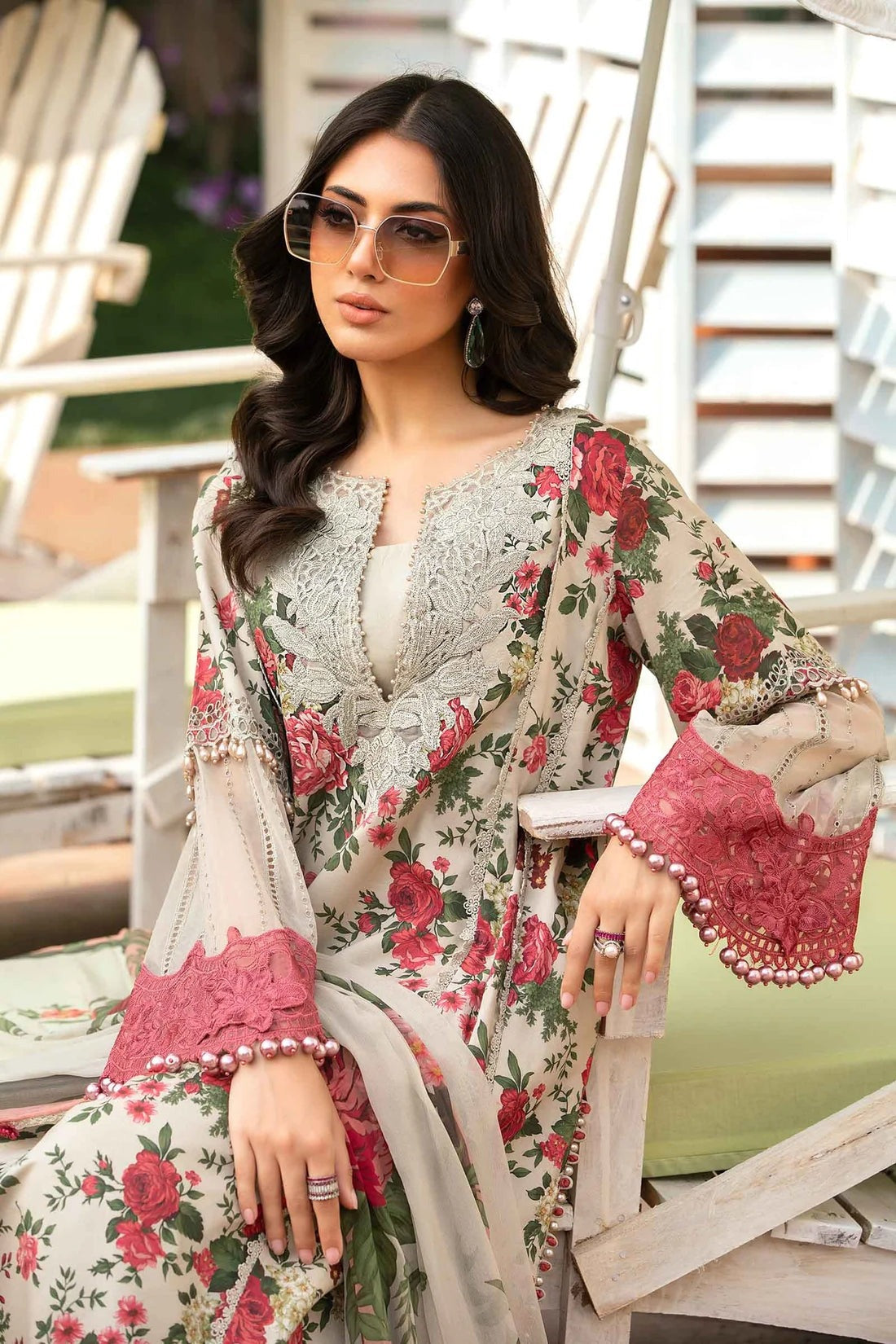 QN785-3 Piece Unstitched Digital Printed Summer Airjet Lawn Suit - Qirat Noman