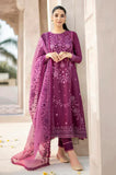 QN726-SUMMER 3PC Lawn Heavy Embroidered Shirt With Organza Embroidered Dupatta unstitch