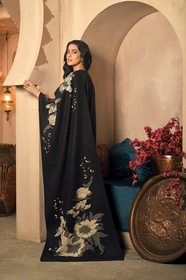 QN804-3PC Winter Dhannak Embroidered suit with Printed Shawll - Qirat Noman