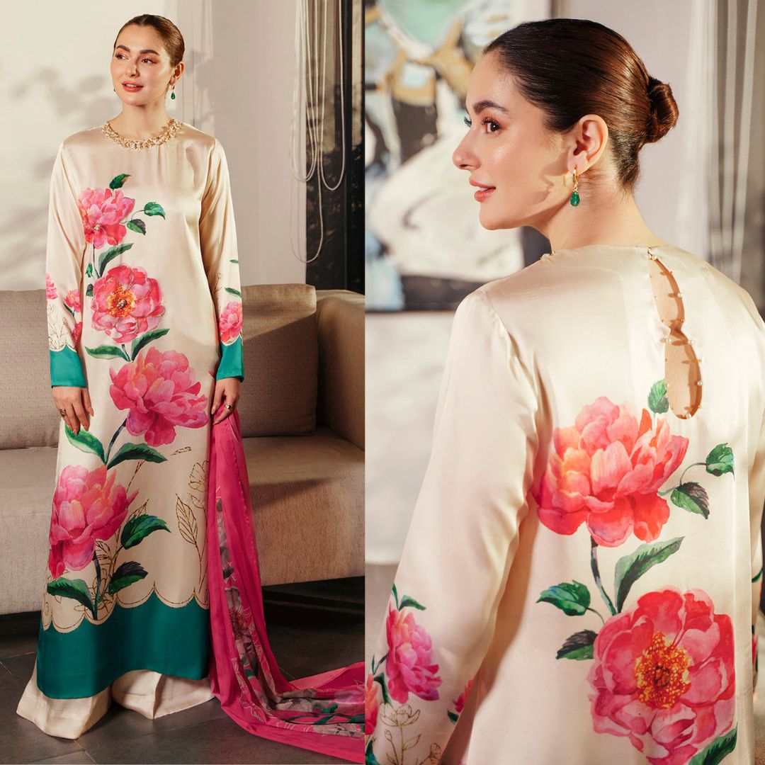 QN827 WINTER 3PC Lulusar shmoz Silk Printed - Qirat Noman