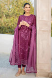 QN726-SUMMER 3PC Lawn Heavy Embroidered Shirt With Organza Embroidered Dupatta unstitch