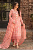 Bareeze Embroided Lawn dress with embroidered chiffon dupatta 3PC QN2004