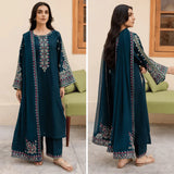 QN111 - Sapphire 3PC Lawn Embroidered Suit UNSTICH