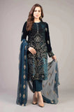 Bareeze -Embroidered 3pc lawn dress with embroidered chiffon dupatta QN2012