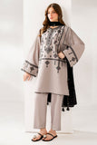 QN1237 Winter 3PC Unstitched  DHANAK EMBROIDERED SHIRT WITH DHANAK EMBROIDERED SHAWL AND TROUSER-BIC-