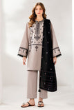 JAZMIN-3PC LAWN EMBROIDERED SHIRT WITH LAWN EMBROIDERED SHAWL-QN2022