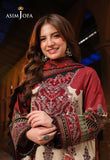 QN1224- ASIM JOFA - Winter 3PC Unstitched Karandi Digital Print Dress