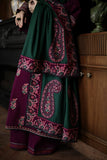 QN1236 Winter BATIK-3PC DHANAK EMBROIDERED SHIRT WITH DHANAK EMBROIDERED SHAWL AND TROUSER-BIC- Regular price 5999