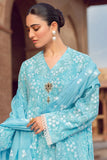 QN209 -Bareeze -Embroidered 3pc lawn dress with embroidered chiffon dupatta