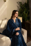SAPPHIRE-3PC DHANAK EMBROIDERED SHIRT WITH DHANAK EMBROIDERED SHAWL QN2504