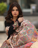 Winter asim jofa -3PC DHANAK EMBROIDERED SHIRT WITH DHANAK AND TROUSER-QN2039