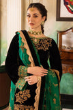 QN551 Velvet Winter Embroidered 3PC Unstitched With embroidered Dupatta