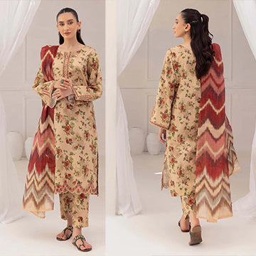 QN831 WINTER 3PC wool karndi Printed - Qirat Noman